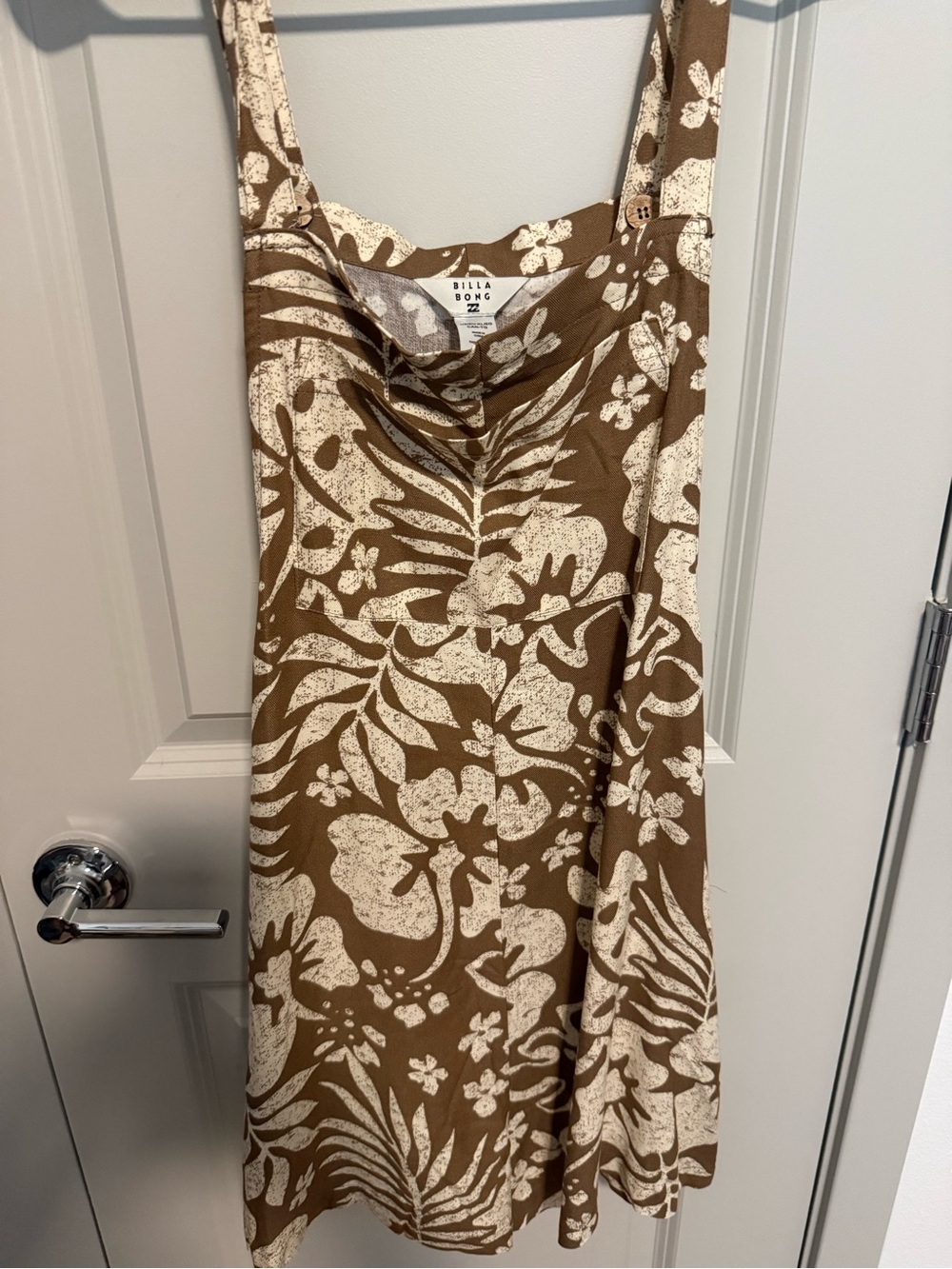 Billabong Brown & Cream Tropical romper